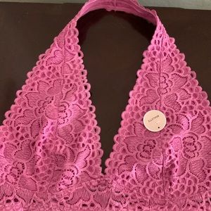 Lace halter bralette